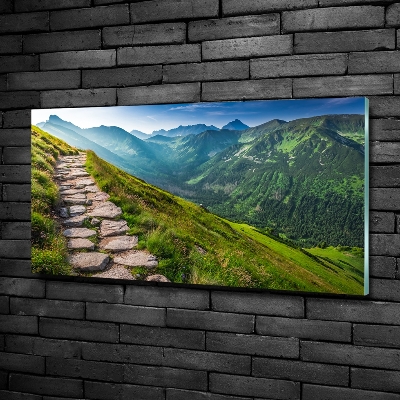 Quadro vetro Sentiero nei Monti Tatra