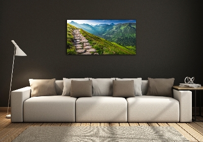 Quadro vetro Sentiero nei Monti Tatra