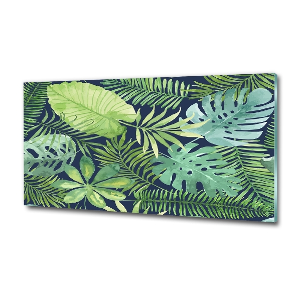 Quadro vetro Foglie tropicali