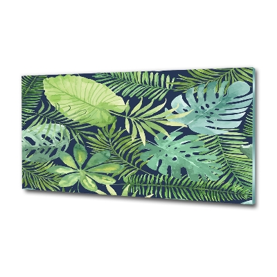 Quadro vetro Foglie tropicali