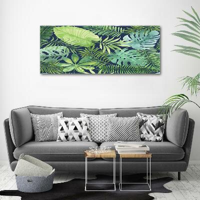 Quadro vetro Foglie tropicali