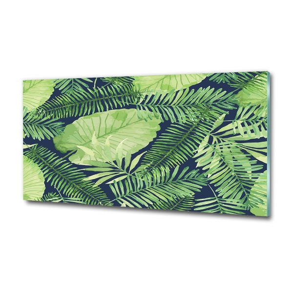 Quadro in vetro Foglie tropicali