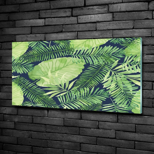 Quadro in vetro Foglie tropicali