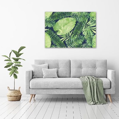 Quadro in vetro Foglie tropicali