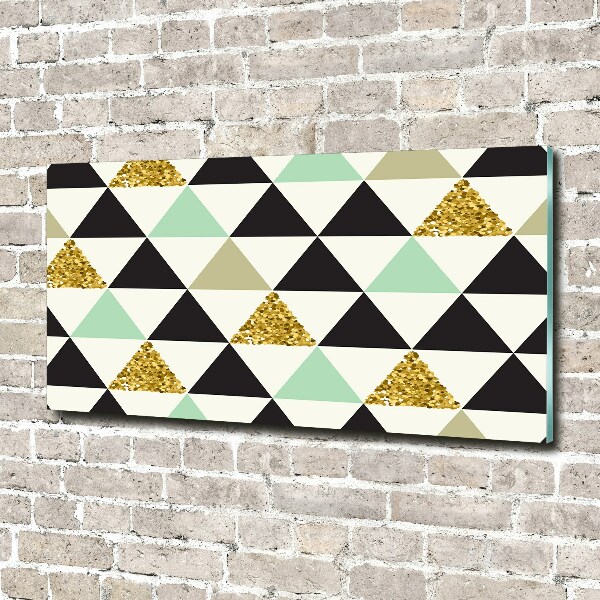 Quadro in verde Triangoli colorati