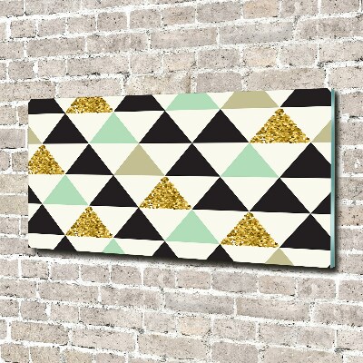 Quadro in verde Triangoli colorati