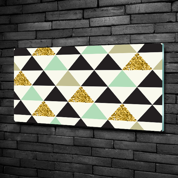 Quadro in verde Triangoli colorati