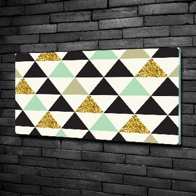 Quadro in verde Triangoli colorati