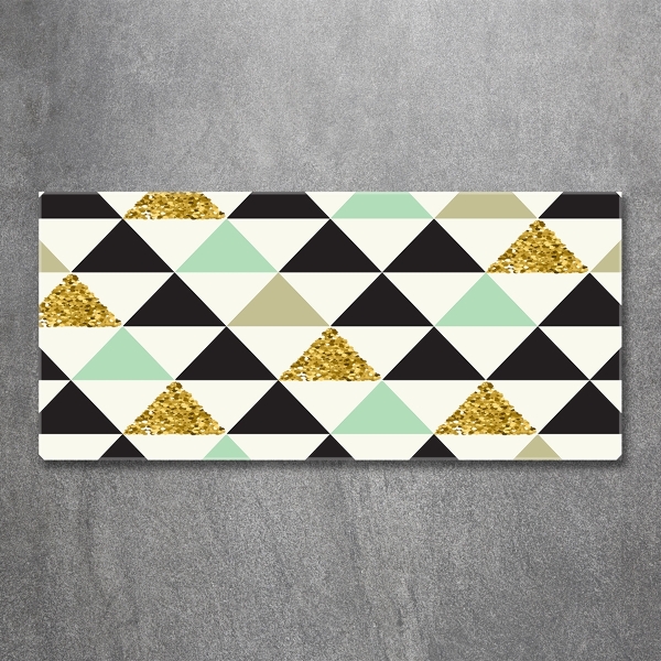 Quadro in verde Triangoli colorati