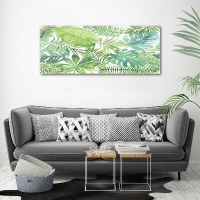 Quadro vetro Foglie tropicali