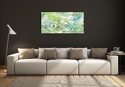Quadro vetro Foglie tropicali