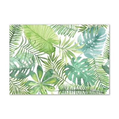 Quadro vetro Foglie tropicali