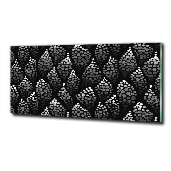 Quadro su vetro Punti bianchi e neri