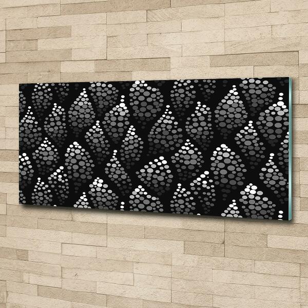 Quadro su vetro Punti bianchi e neri