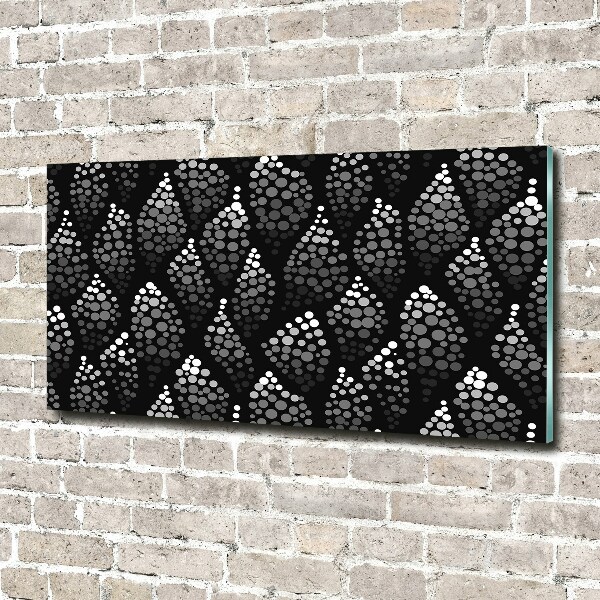 Quadro su vetro Punti bianchi e neri