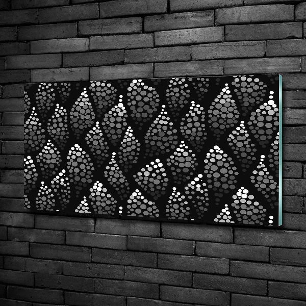 Quadro su vetro Punti bianchi e neri