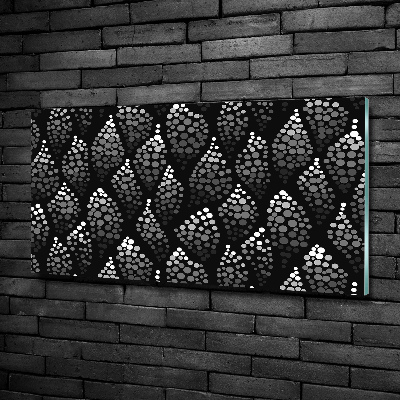 Quadro su vetro Punti bianchi e neri