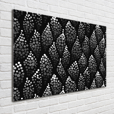 Quadro su vetro Punti bianchi e neri