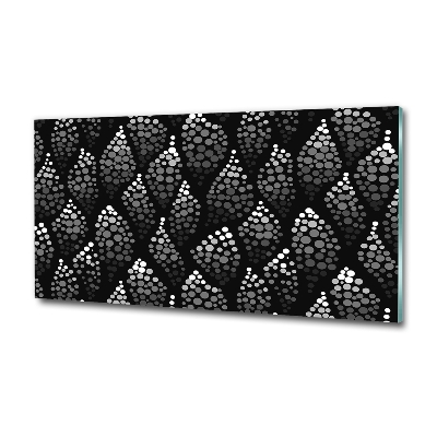 Quadro su vetro Punti bianchi e neri