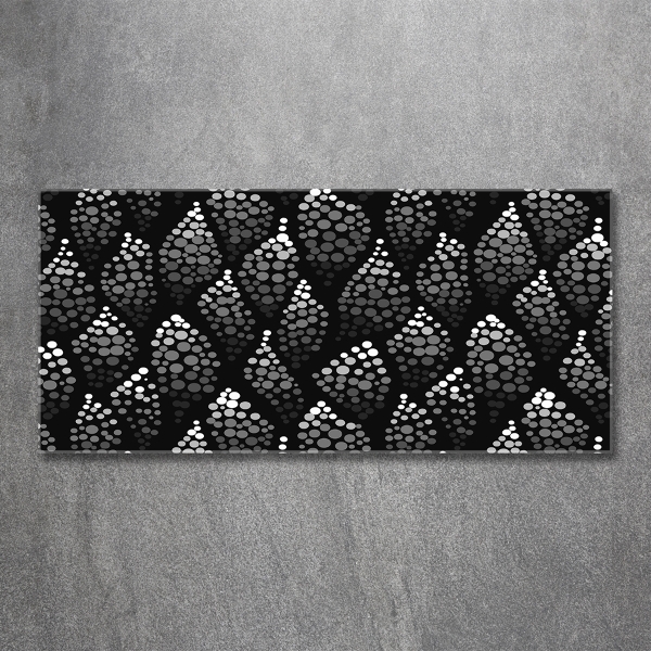 Quadro su vetro Punti bianchi e neri