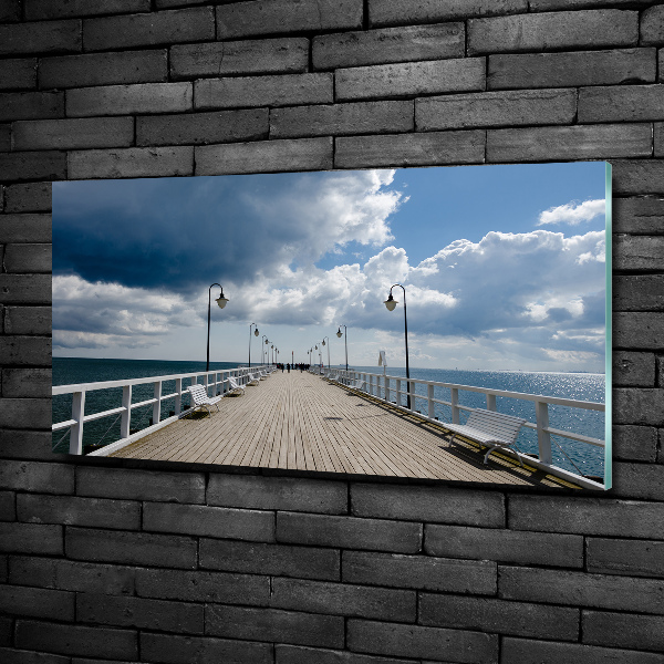Quadro su vetro Molo di Orłowo