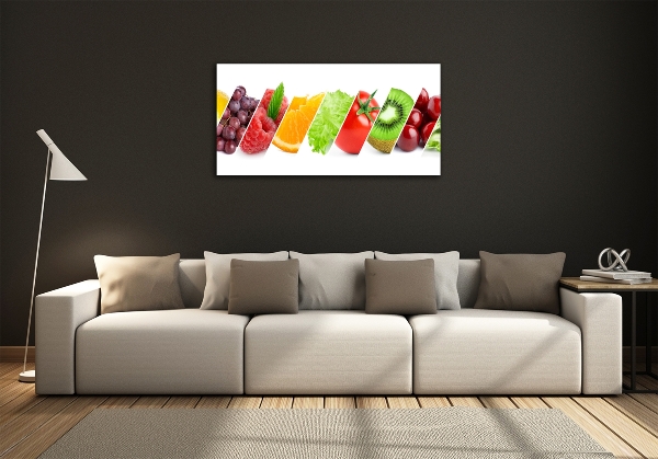 Quadro su vetro Frutta e verdura