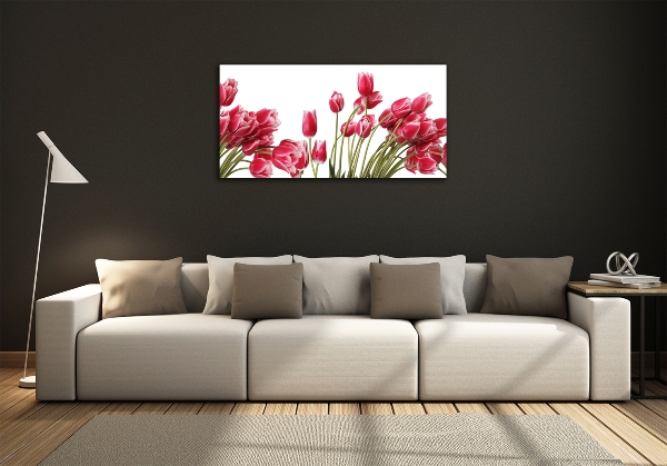 Quadro su vetro Fiore rosso
