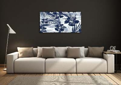 Quadro su vetro Fiori tropicali