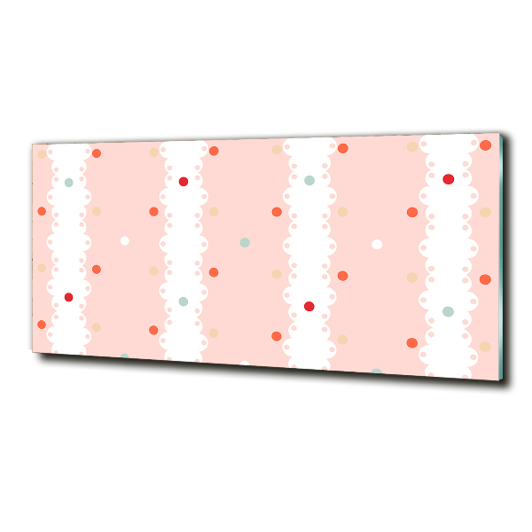 Quadro in verde Sfondo a pois colorati