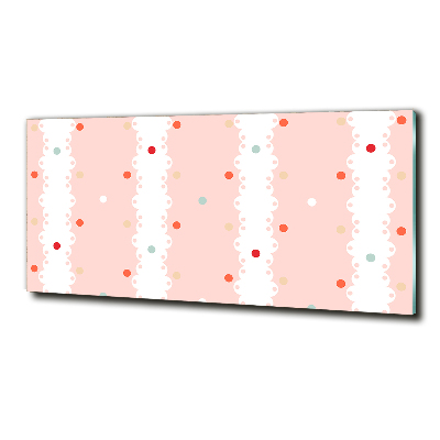 Quadro in verde Sfondo a pois colorati