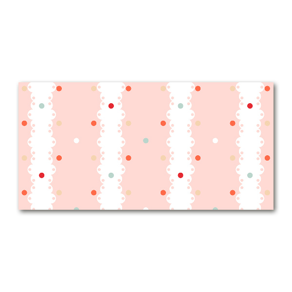 Quadro in verde Sfondo a pois colorati