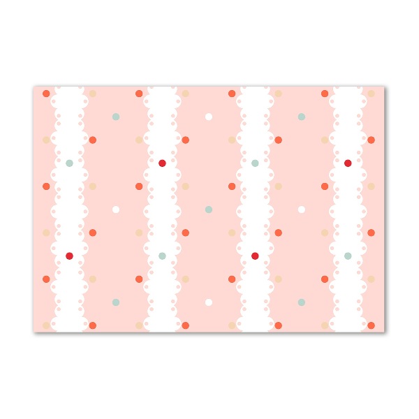 Quadro in verde Sfondo a pois colorati