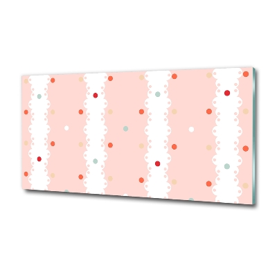 Quadro in verde Sfondo a pois colorati