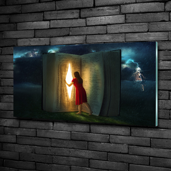 Quadro vetro Il mondo dei libri