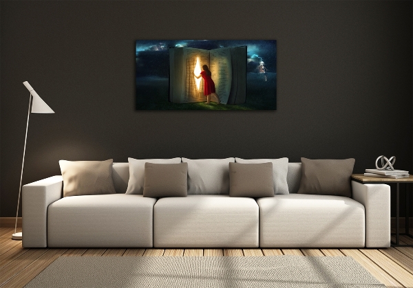 Quadro vetro Il mondo dei libri