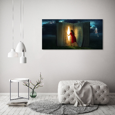 Quadro vetro Il mondo dei libri