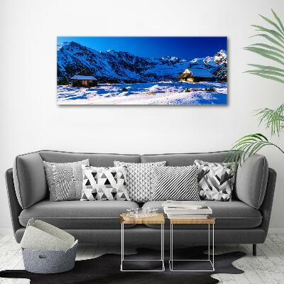 Quadro in vetro Case sui monti Tatra