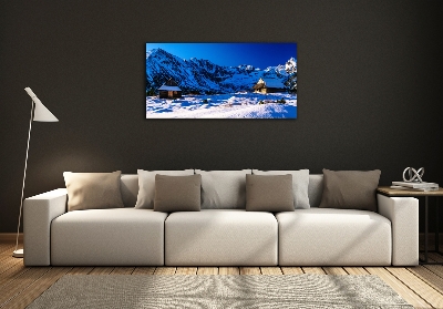 Quadro in vetro Case sui monti Tatra