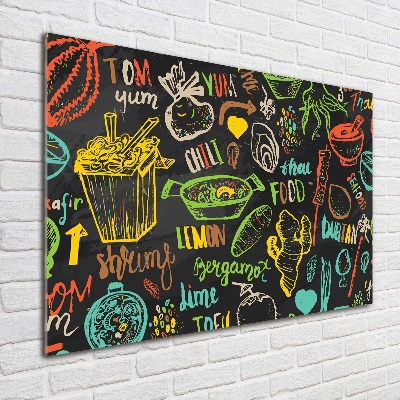Quadro su vetro Cibo tailandese