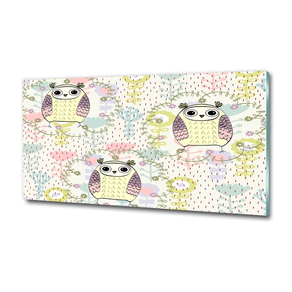 Quadro in vetro Gufi