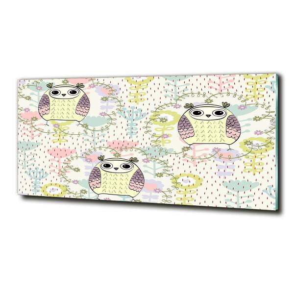 Quadro in vetro Gufi