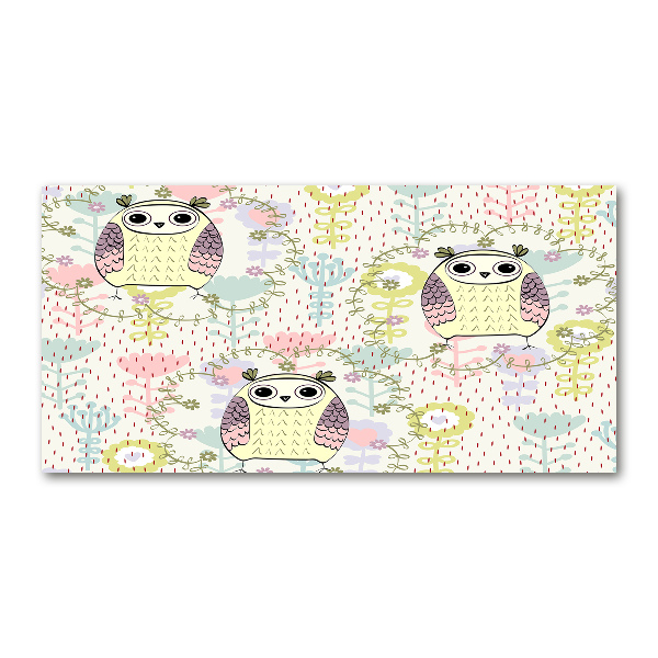 Quadro in vetro Gufi