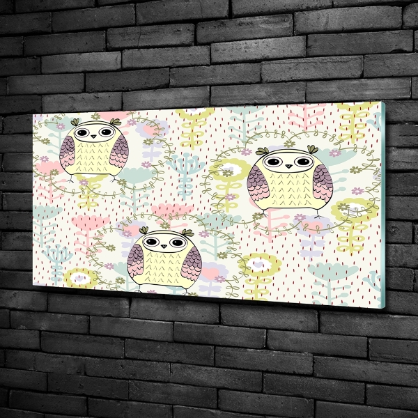 Quadro in vetro Gufi