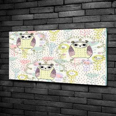 Quadro in vetro Gufi