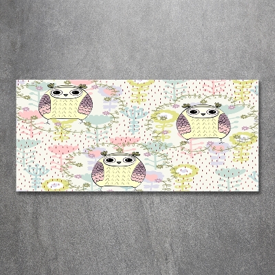 Quadro in vetro Gufi