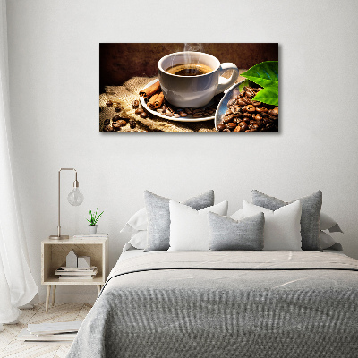 Quadro vetro Una tazza di caffè