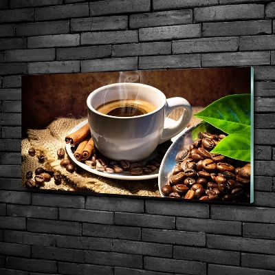 Quadro vetro Una tazza di caffè