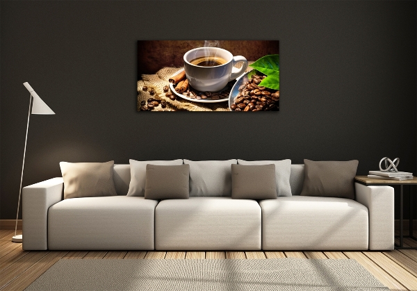 Quadro vetro Una tazza di caffè