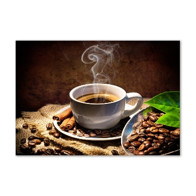 Quadro vetro Una tazza di caffè