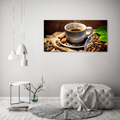 Quadro vetro Una tazza di caffè